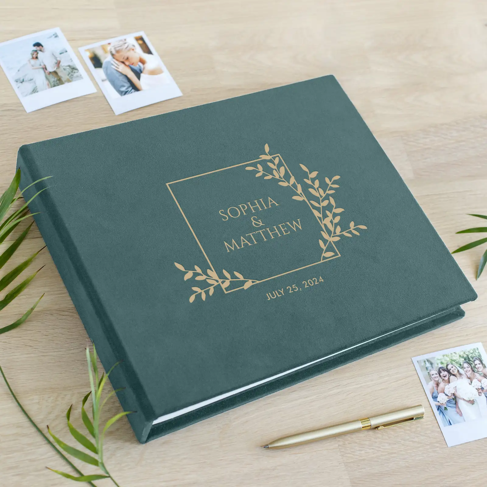 Velvet Wedding Guest Book - Image 4