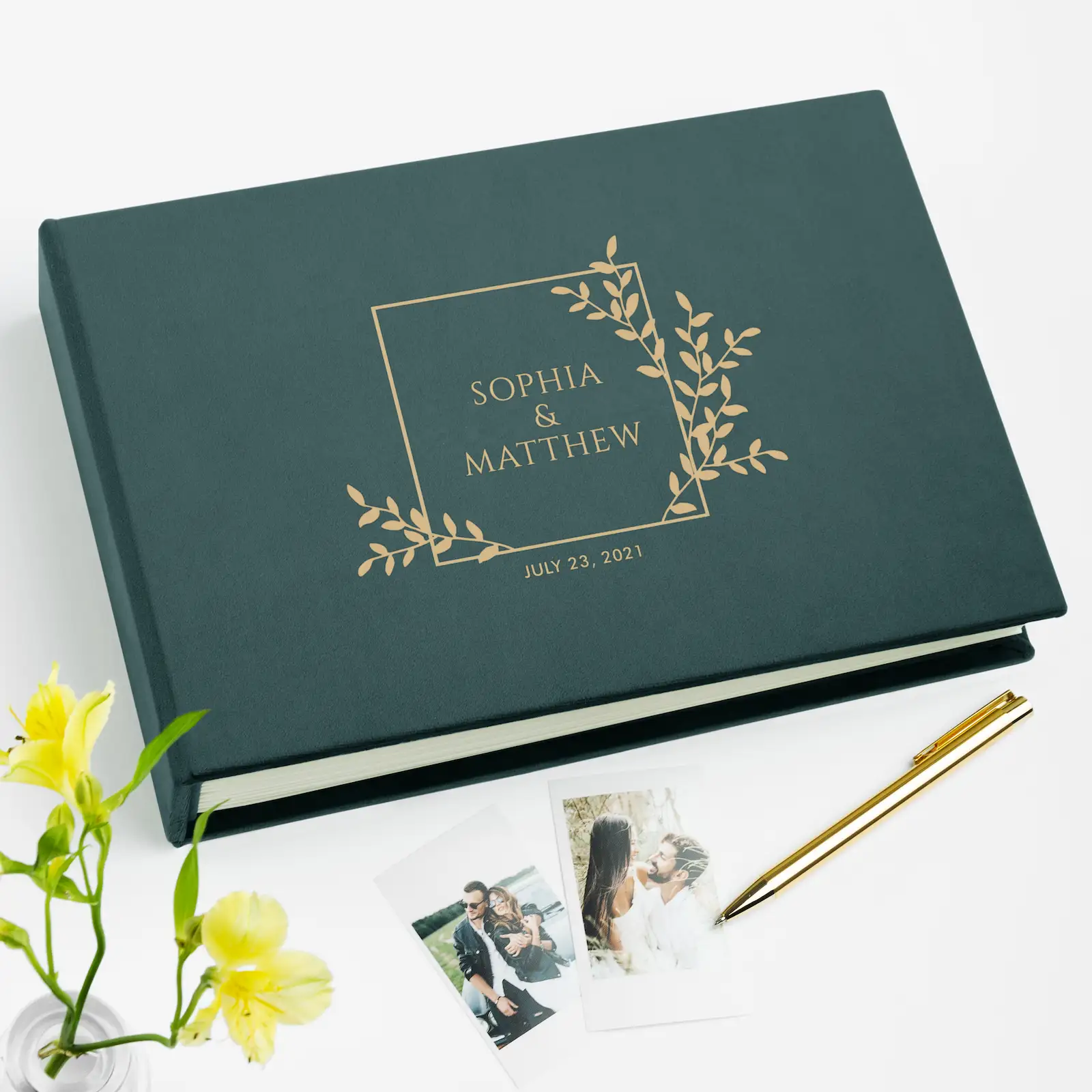 Velvet Wedding Guest Book - Image 5