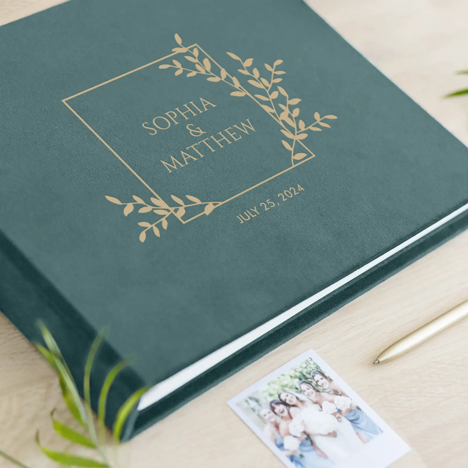 Velvet Wedding Guest Book - Image 3