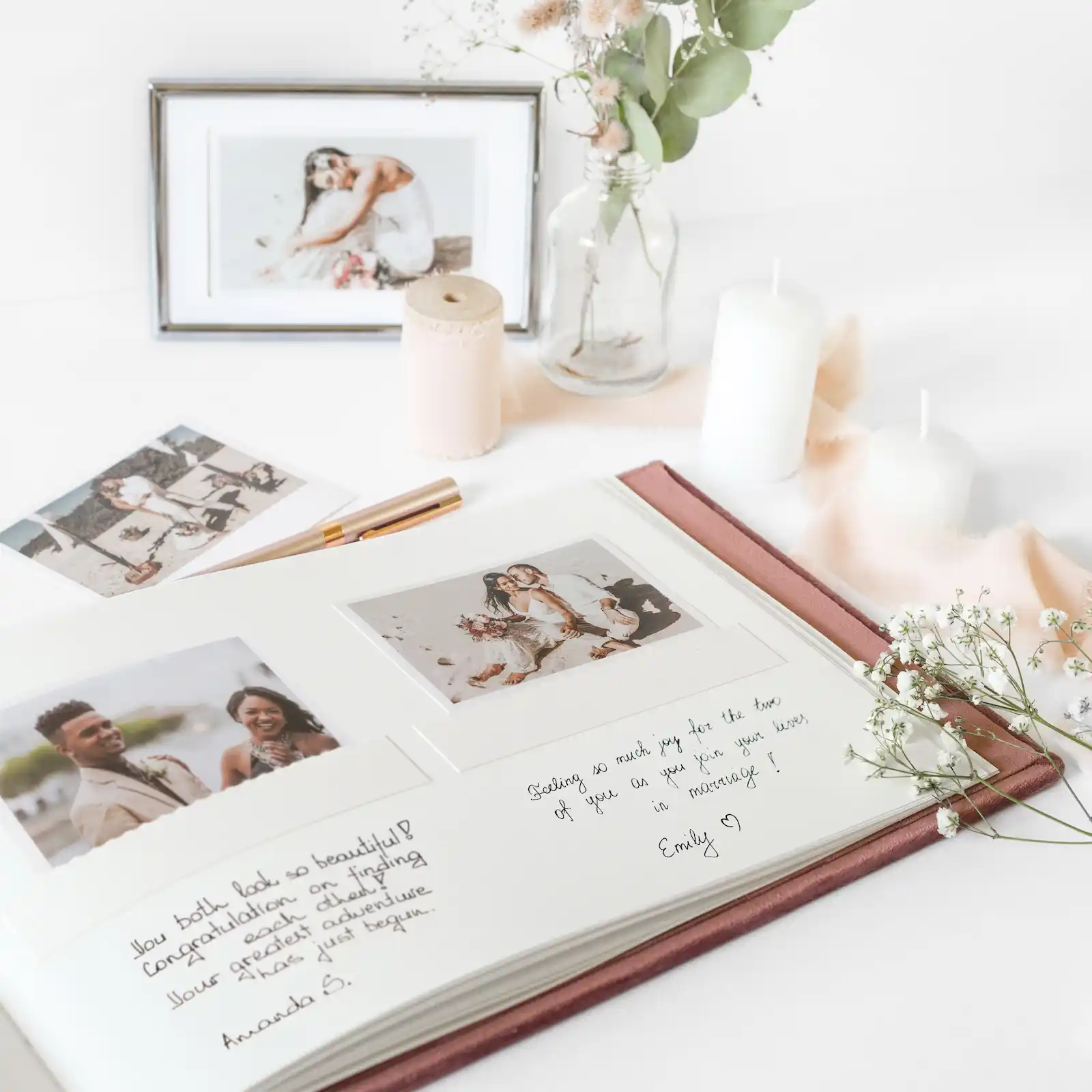 Velvet Wedding Guest Book - Image 3