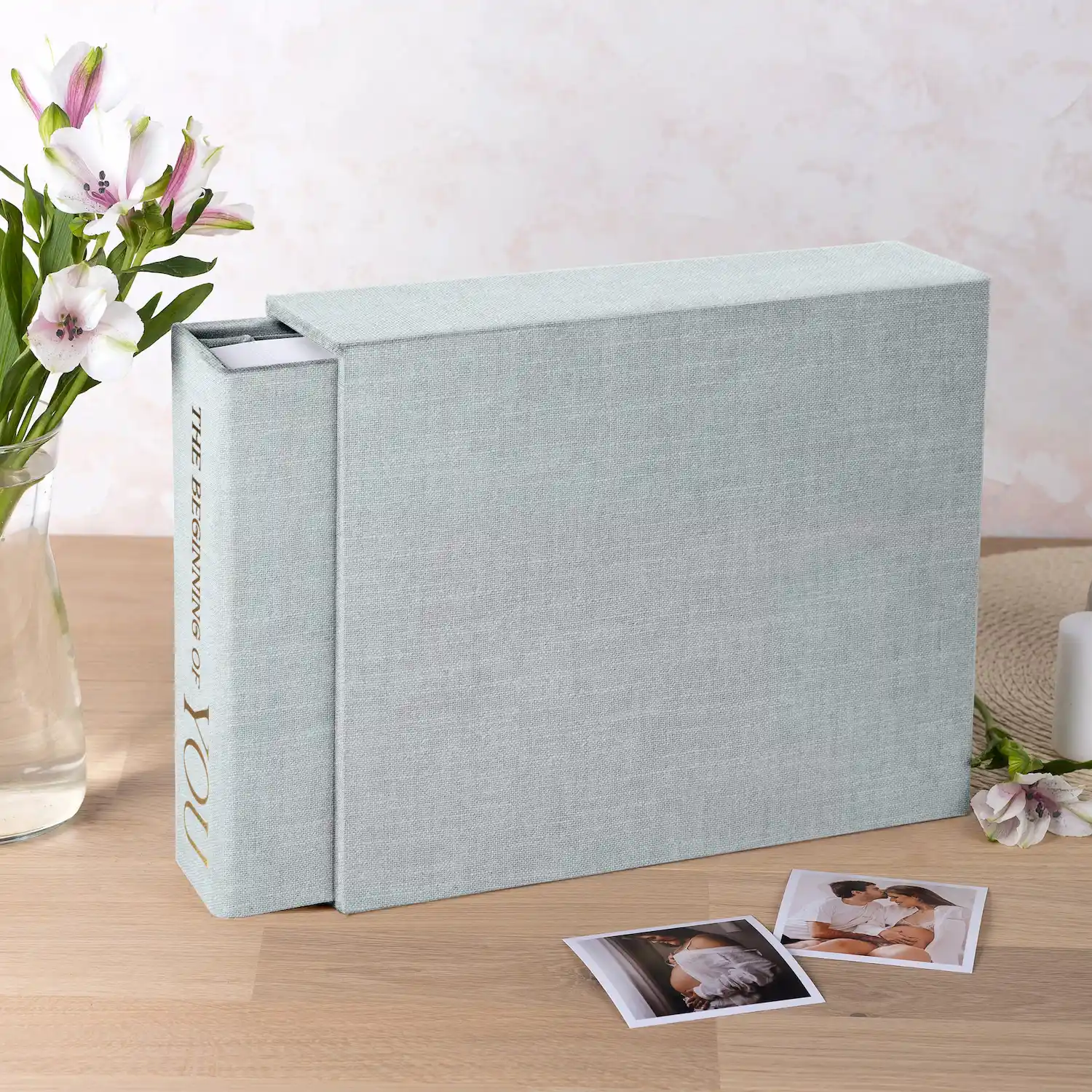 Linen Pregnancy Book, Design P15 - Image 4