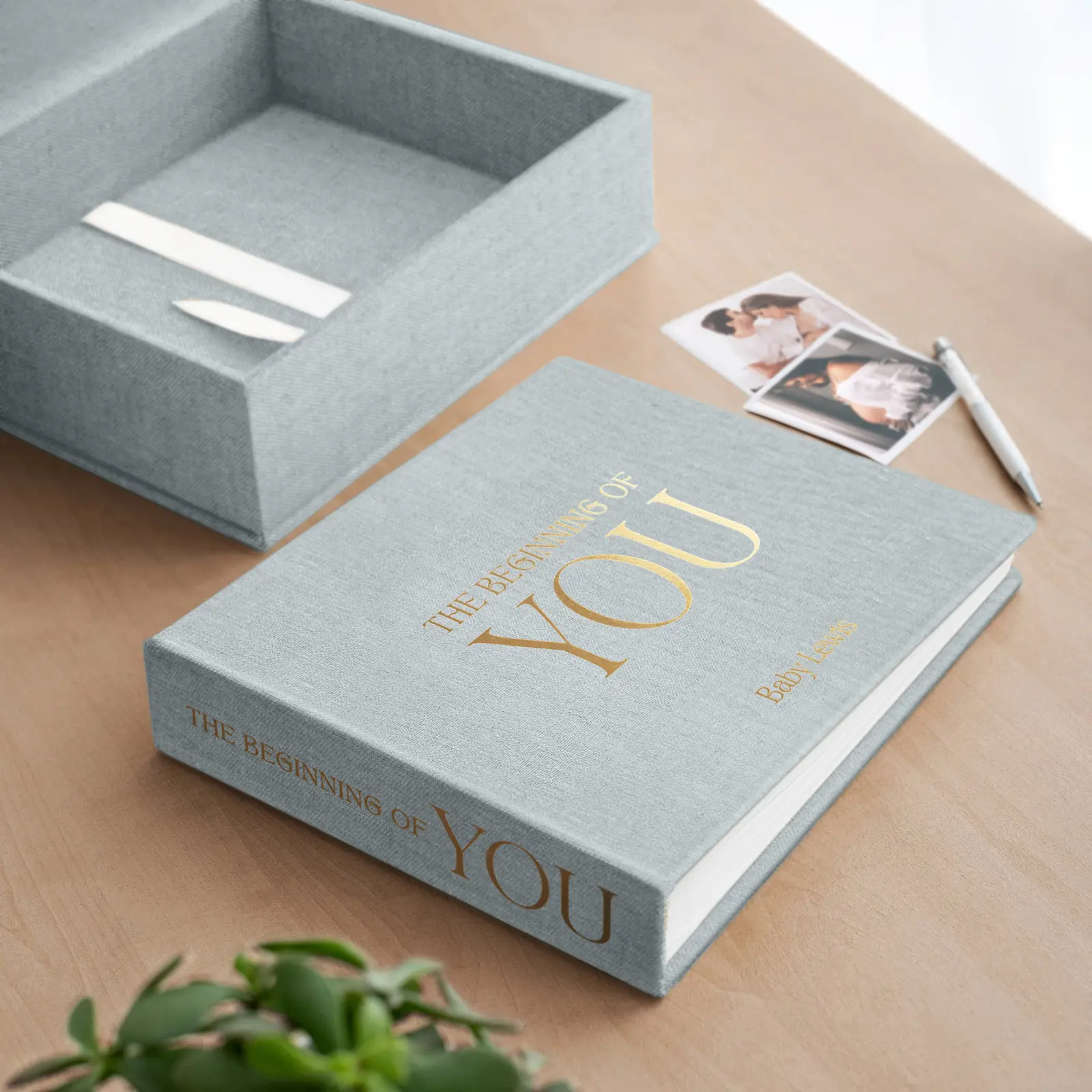 Linen Pregnancy Book, Design P15 - Image 6
