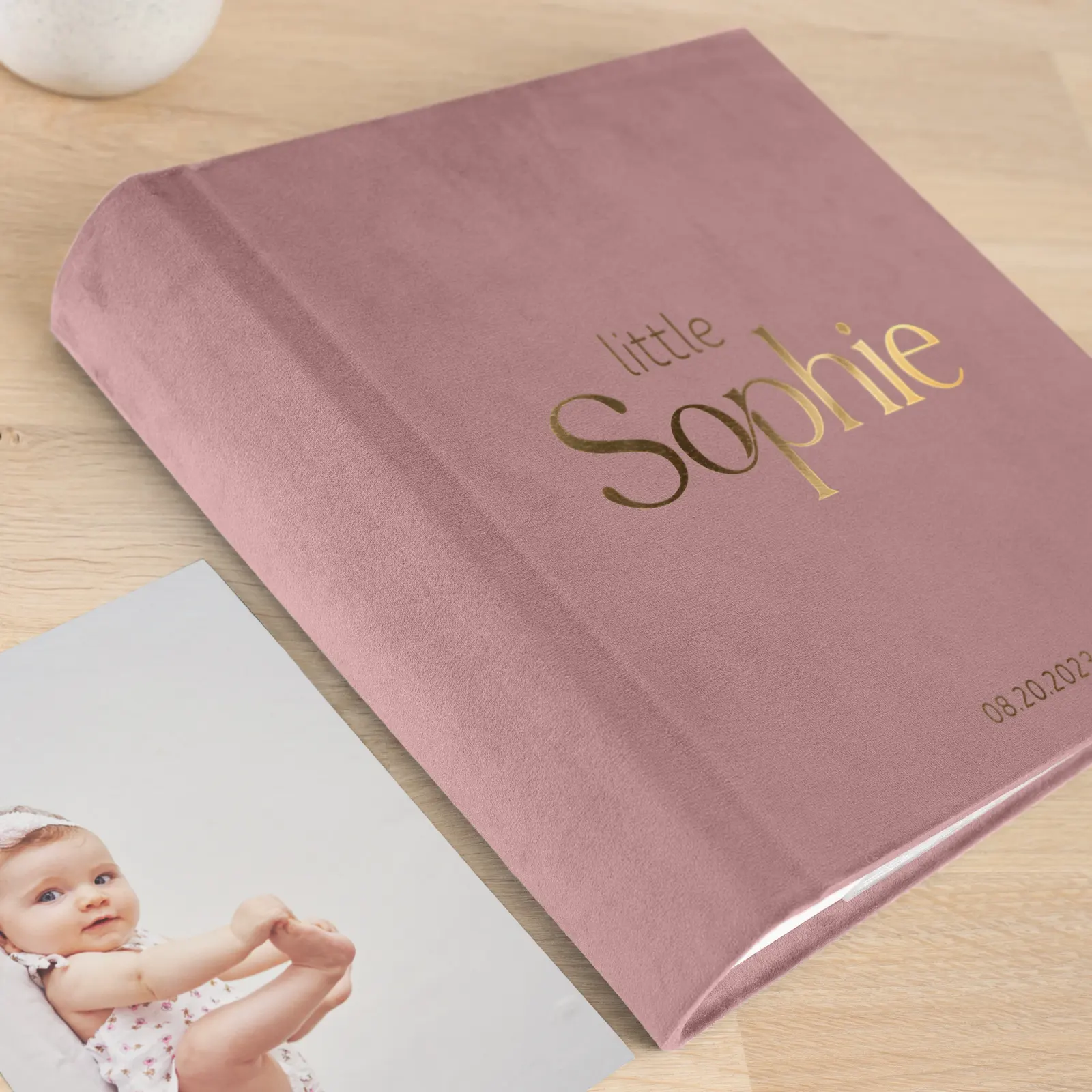 Velvet Baby Slip In Photo Album for 200 4x6 or 5x7 Photos, Design B223 - Image 2