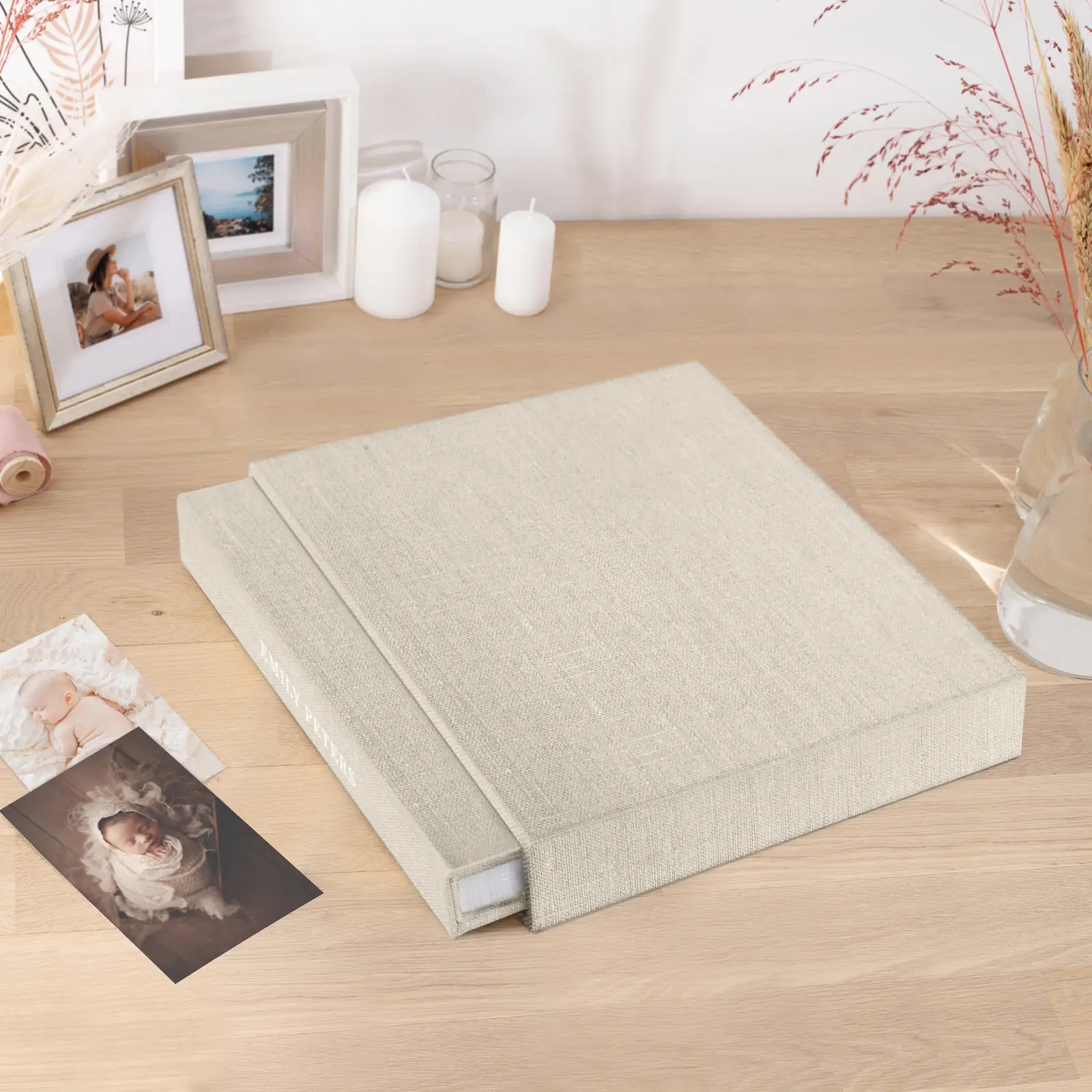 Linen Baby Slip In Photo Album for 100-1000 4x6 Photos, Design B75 - Image 4