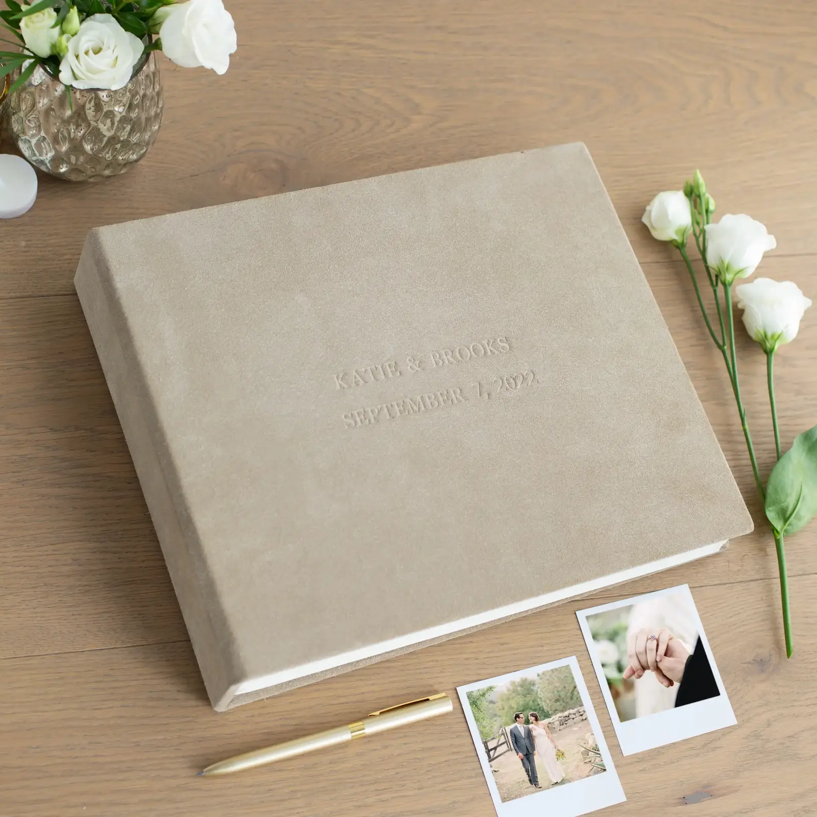 Suede Wedding Guest Book - Image 3