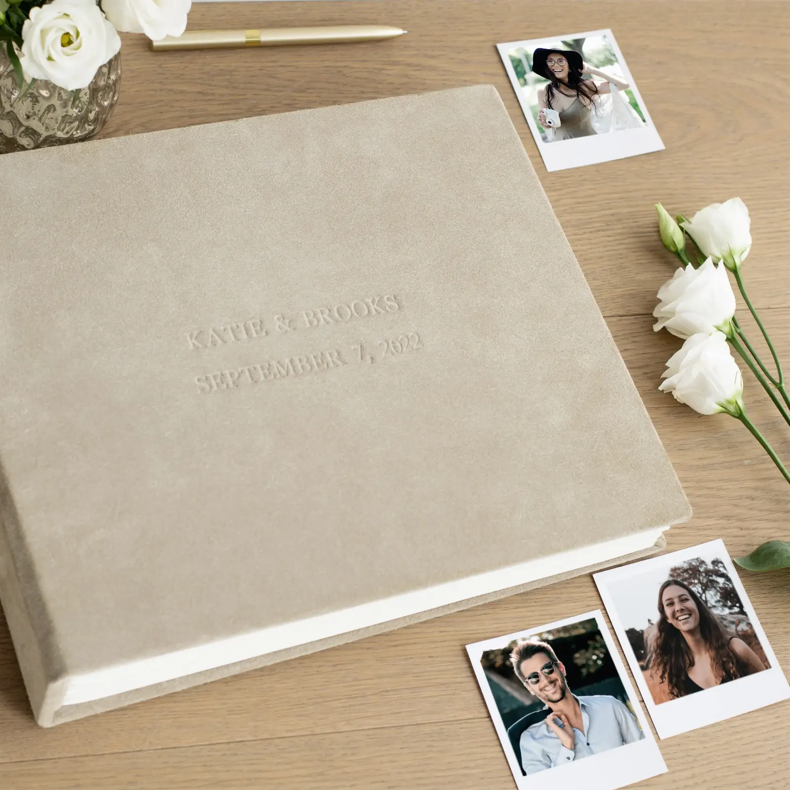 Suede Wedding Guest Book