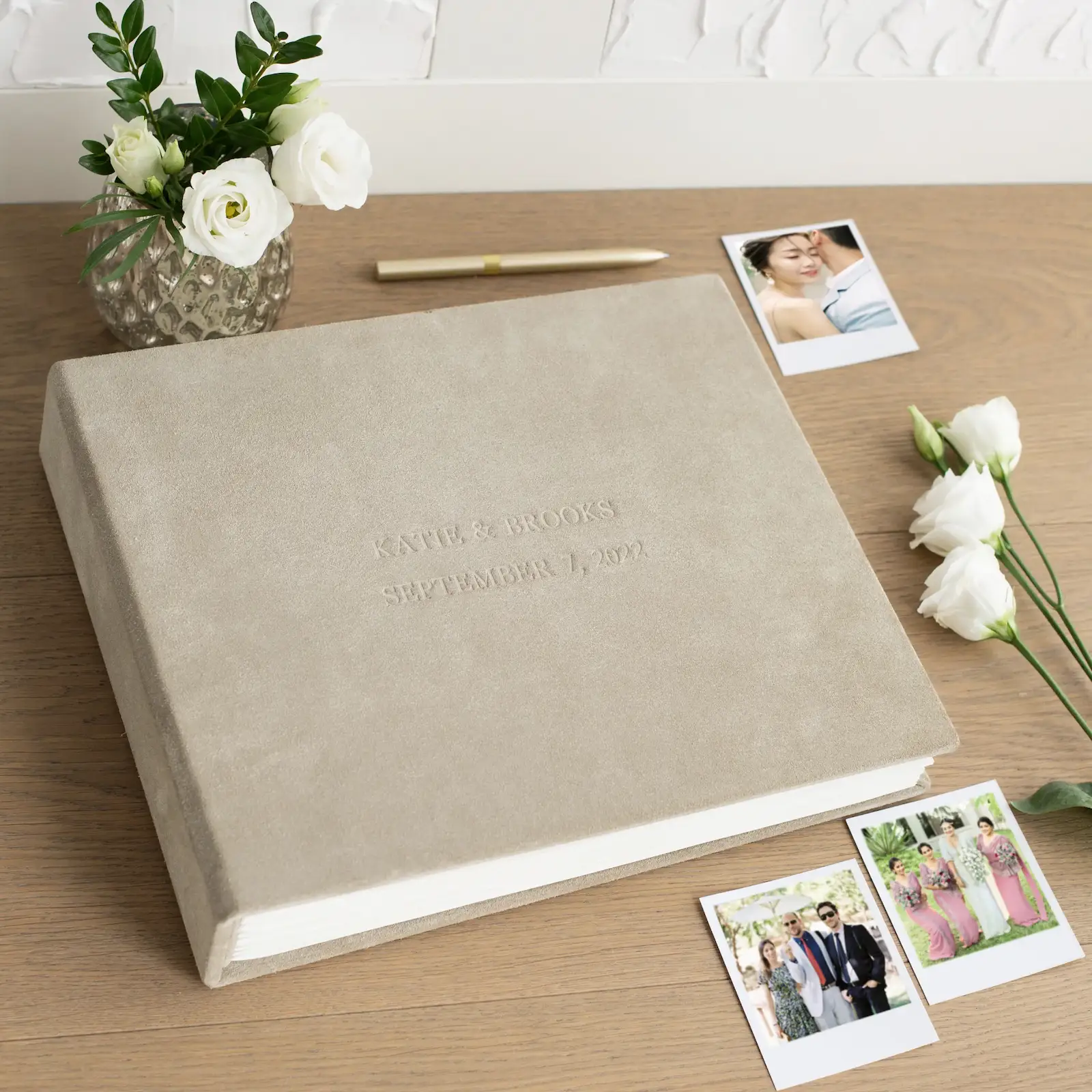 Suede Wedding Guest Book - Image 2