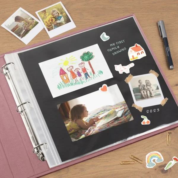 Velvet Self-Adhesive Ring Binder