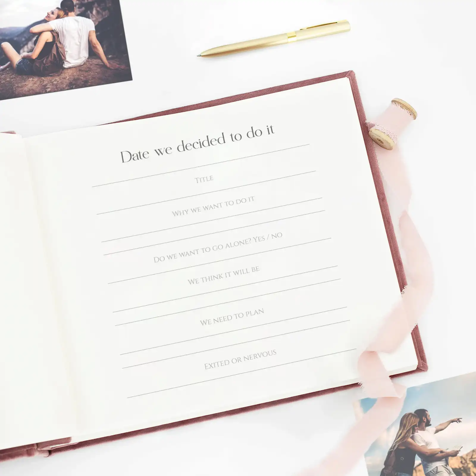 Velvet Bucket List Journal, Design L6 - Image 2