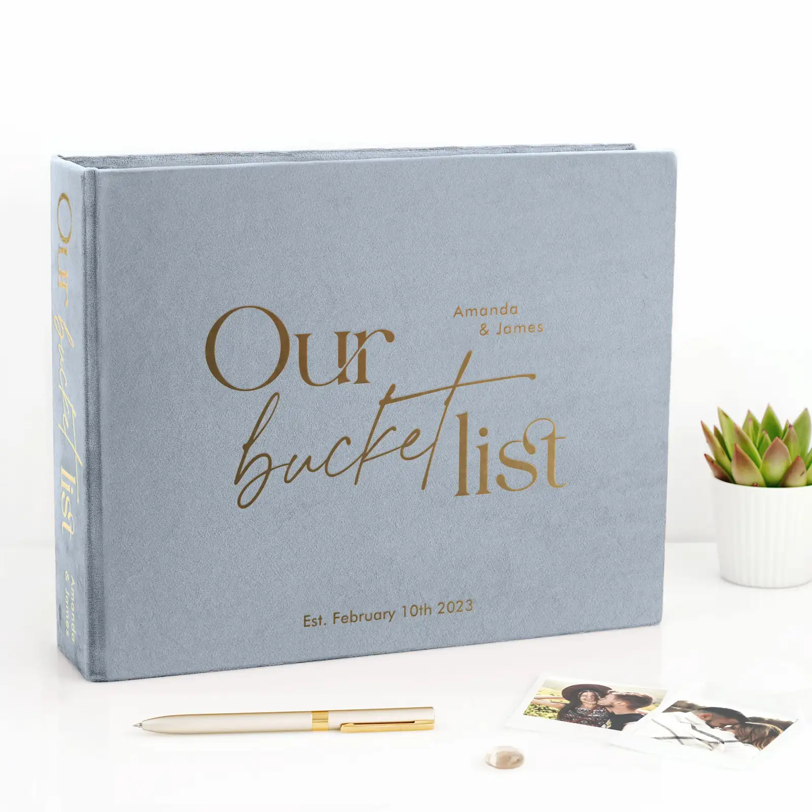 Velvet Bucket List Journal, Design L1 - Image 3