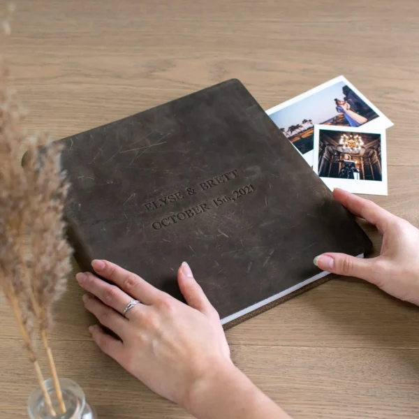 Leather Traditional Photo Album, Vintage Crazy Horse Leather