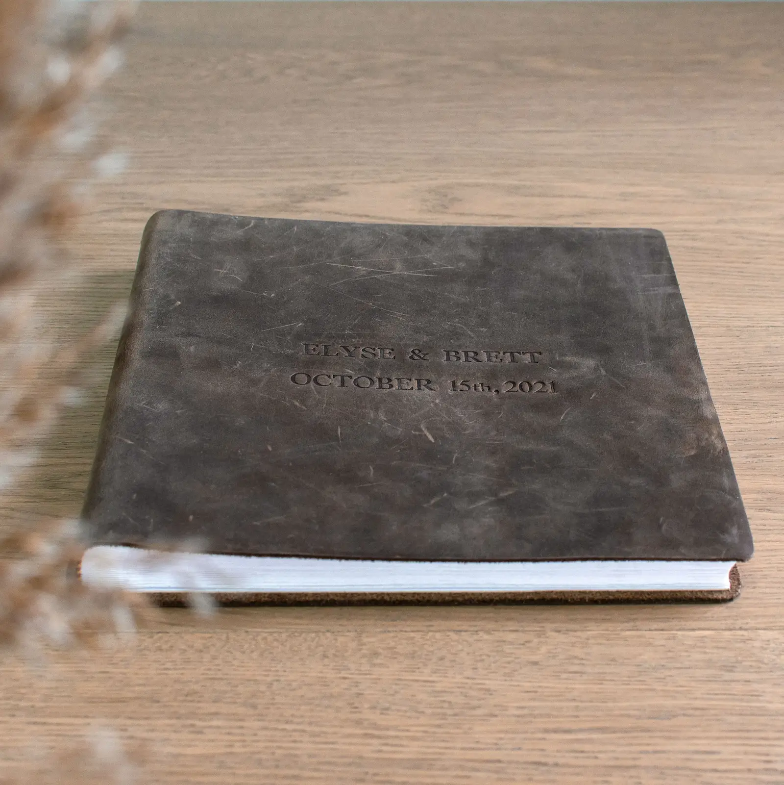 Leather Traditional Photo Album, Vintage Crazy Horse Leather - Image 3