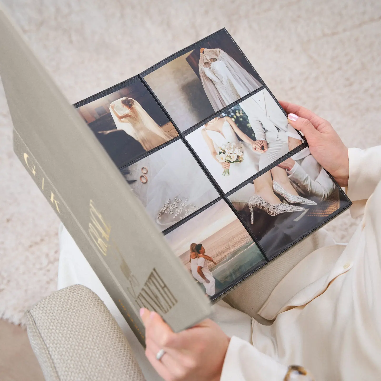 Linen Slip In Photo Album for 120-1200 4x6 Photos, Design W309 - Image 6