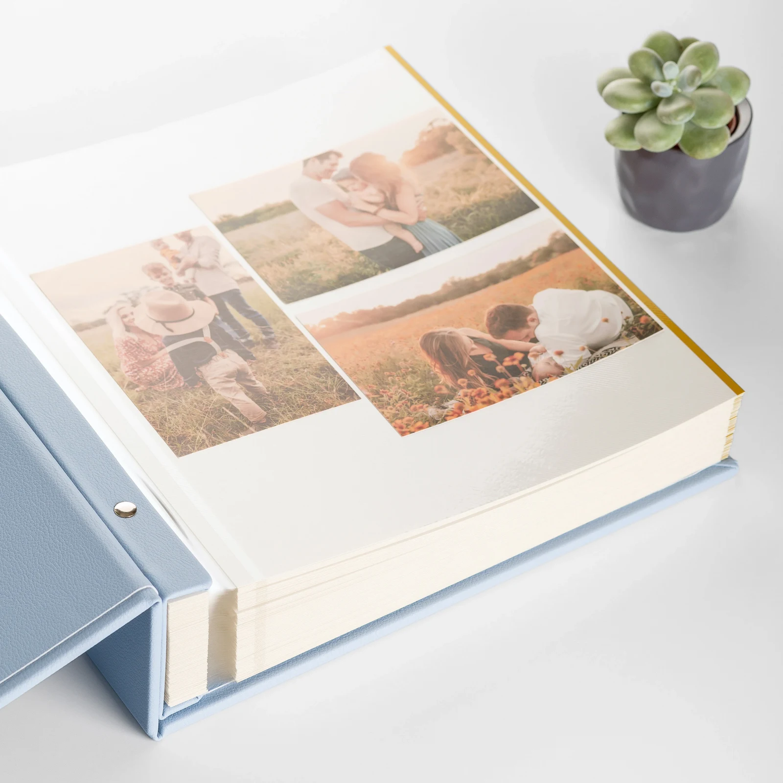 Eco Leather Baby Self Adhesive Photo Album, Photo Window - Image 3