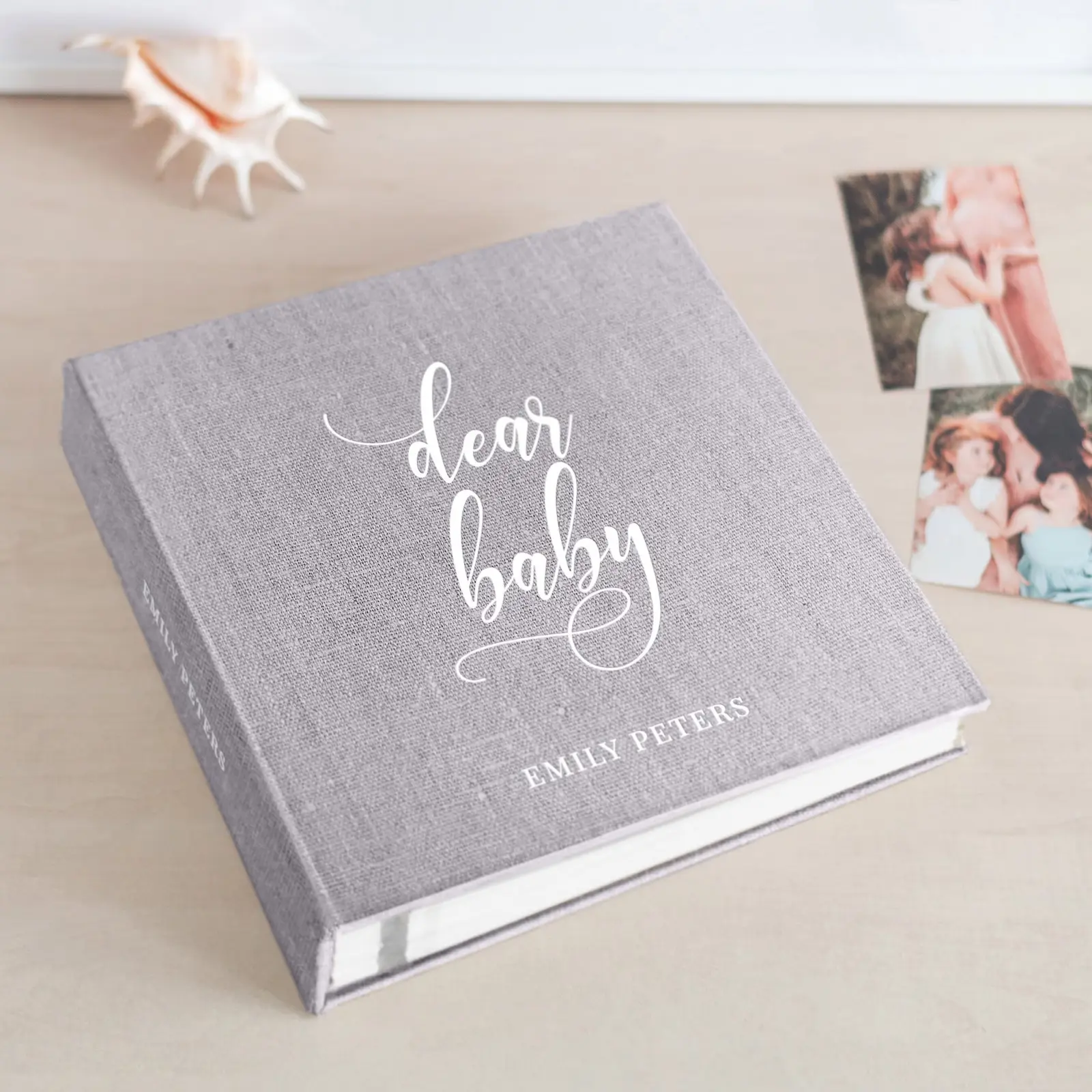 Linen Baby Self Adhesive Photo Album, Design B75 - Image 2
