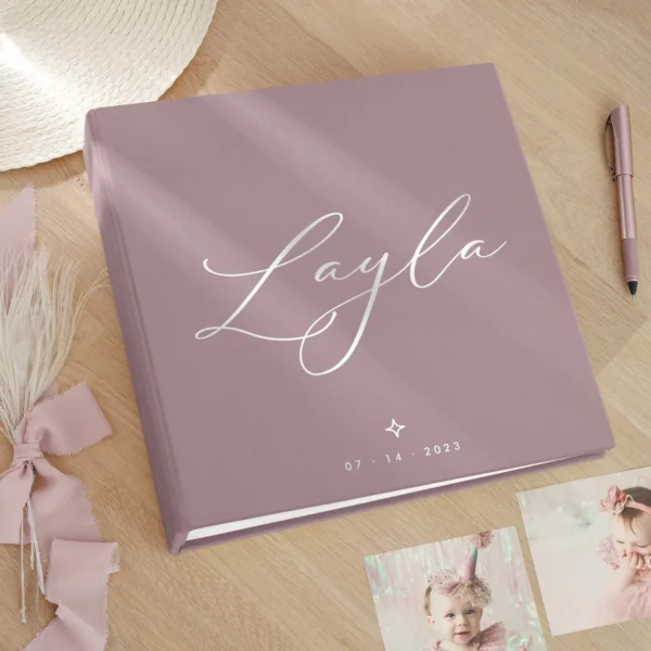 Velvet Slip In Baby Photo Album for 100-1000 4x6 Photos, Design B116