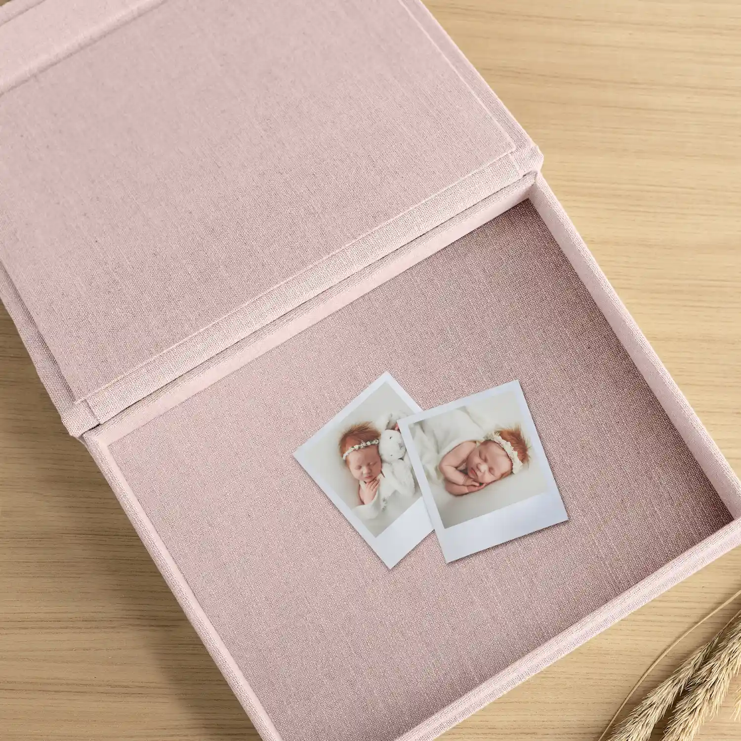 Linen Baby Keepsake Box, Magnet Closure, Design B249 - Image 5