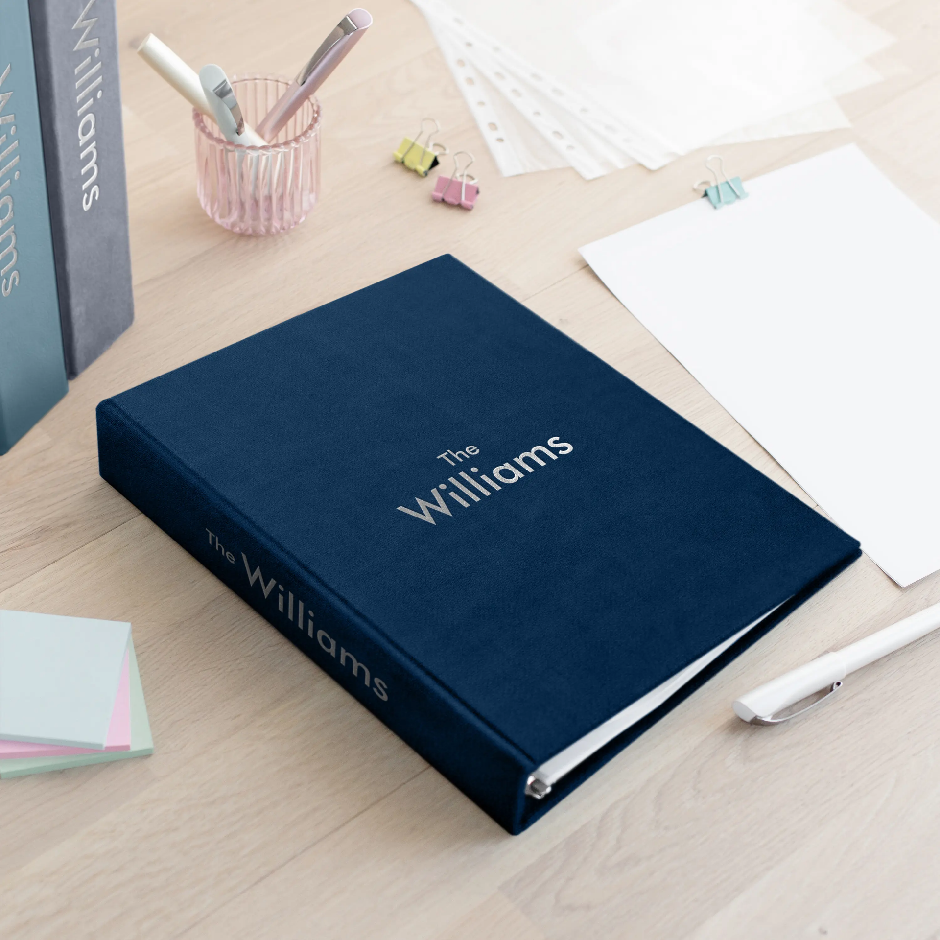 Three Velvet Ring Binders with Slipcase - Image 5