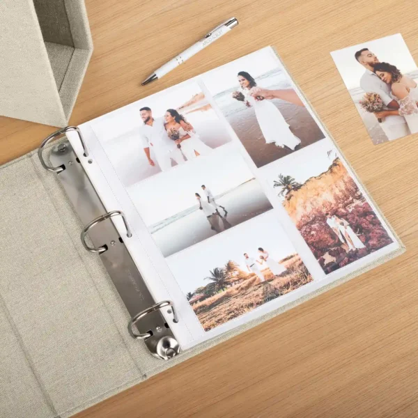 Linen Ring Binder Photo Album for 100-1000 4x6 Photos, Design W306