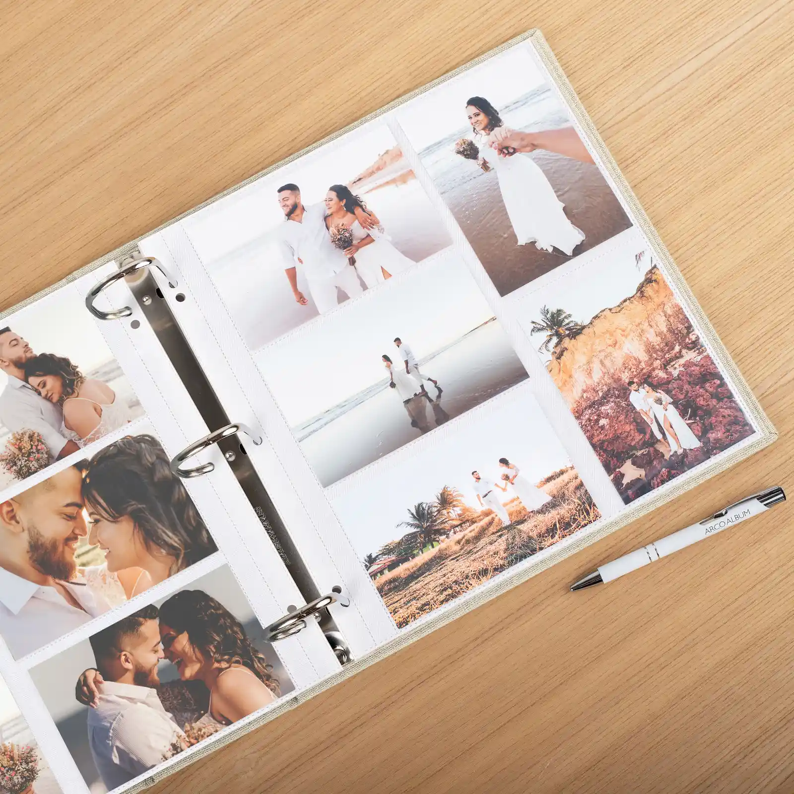 Linen Ring Binder Photo Album for 100-1000 4x6 Photos, Design W306 - Image 2
