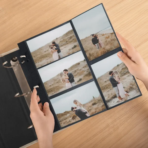 Eco Leather Ring Binder Photo Album for 100-1000 4x6 Photos