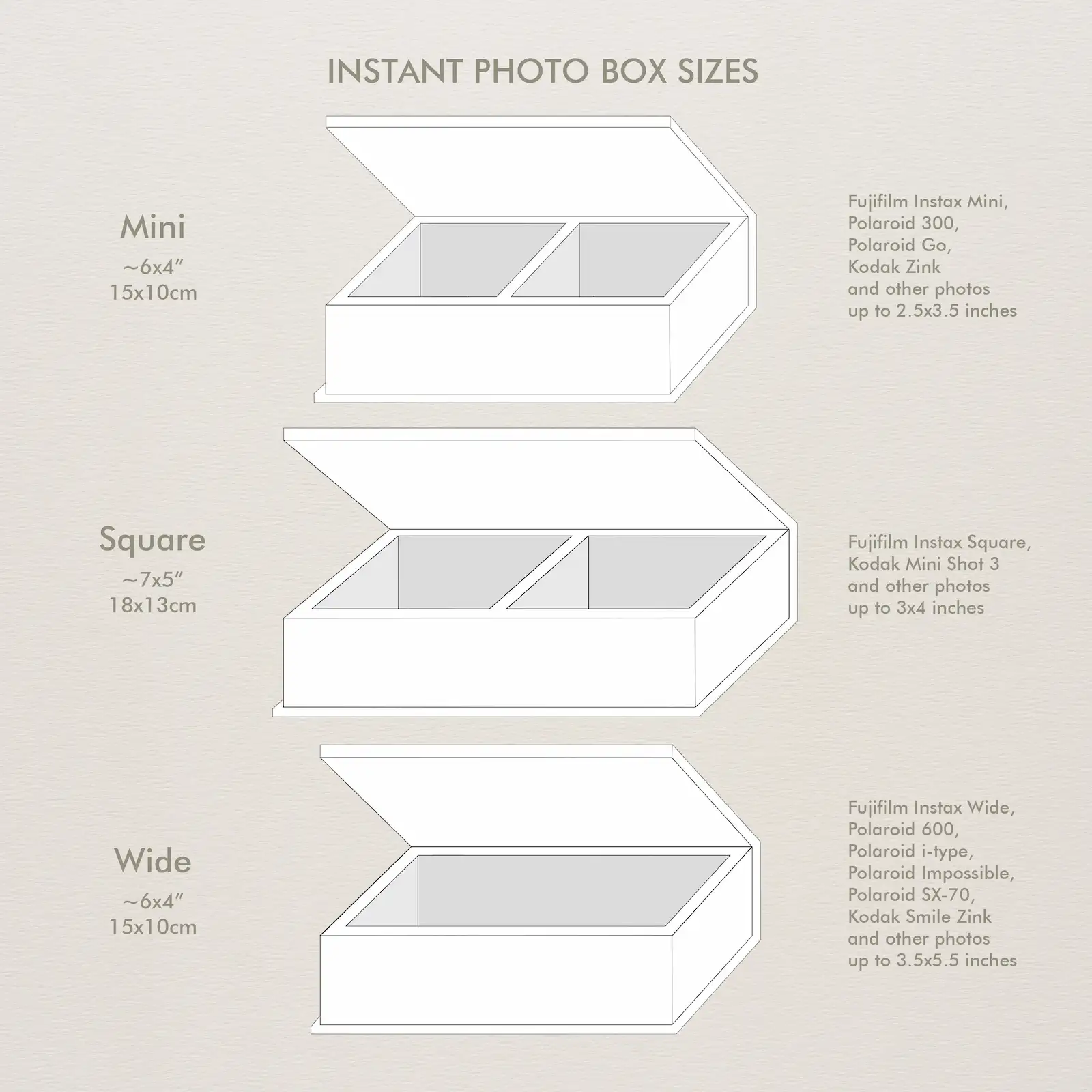 Linen Keepsake Box for Instant Photos - Image 5