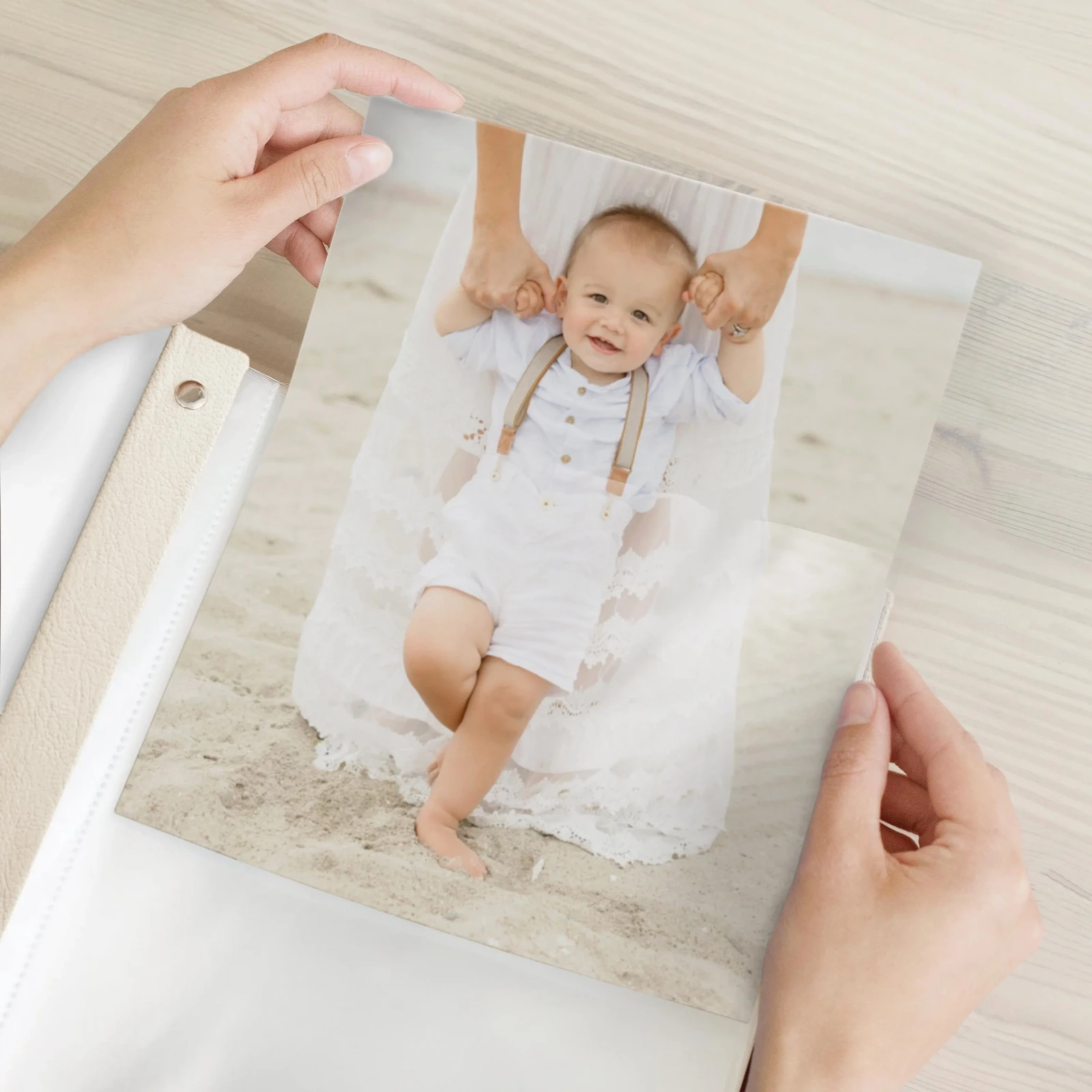 Eco Leather Baby Slip In Photo Album for 8x10 Photos UV - Image 3