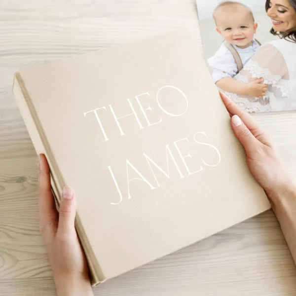 Eco Leather Baby Slip In Photo Album for 8x10 Photos UV