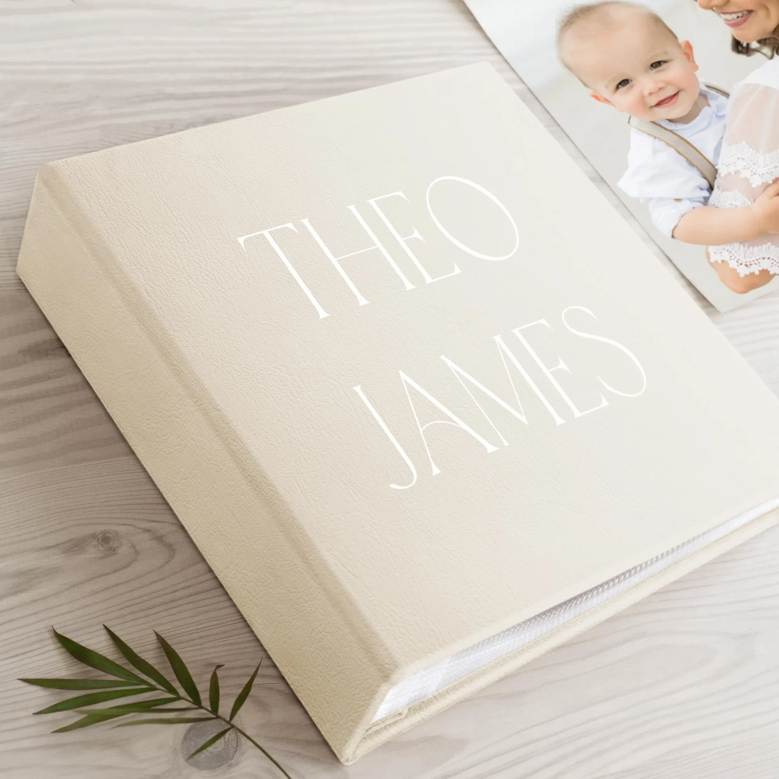 Eco Leather Baby Slip In Photo Album for 8x10 Photos UV - Image 2