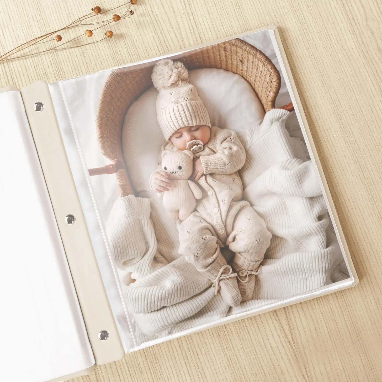 Eco Leather Baby Slip In Photo Album for 8x10 Photos UV - Image 4