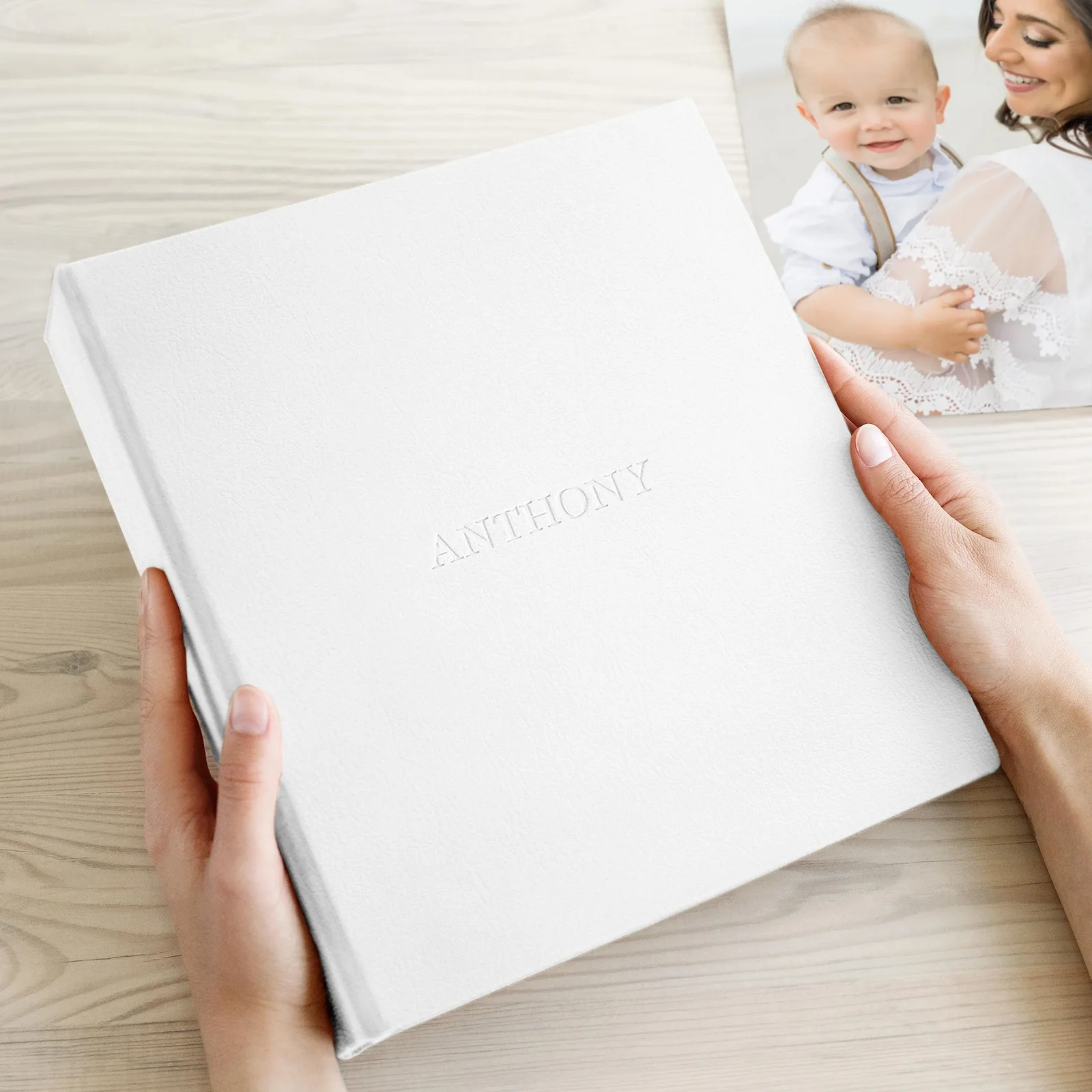 Eco Leather Baby Slip In Photo Album for 8x10 Photos - Image 2