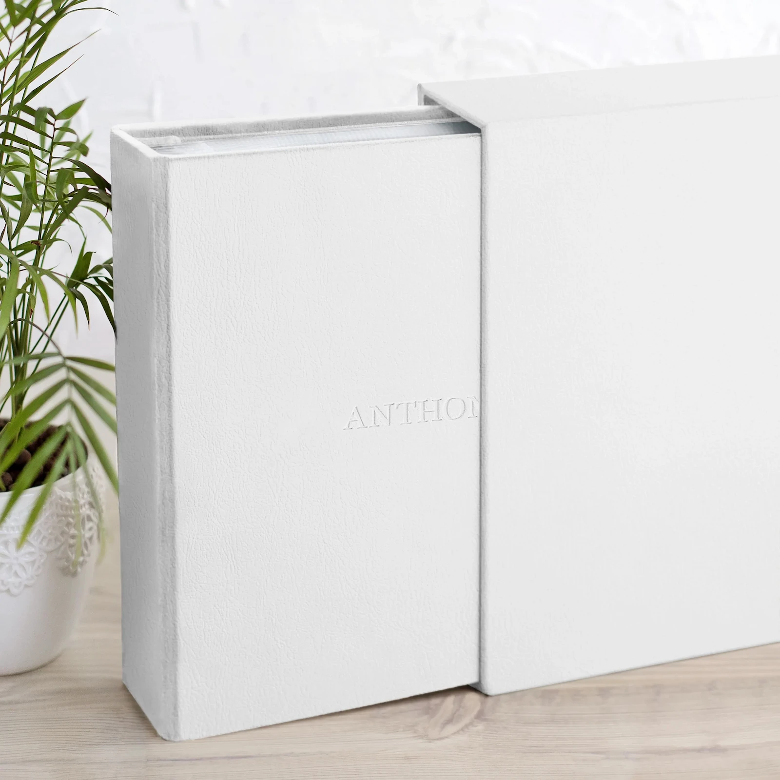 Eco Leather Baby Slip In Photo Album for 8x10 Photos - Image 4