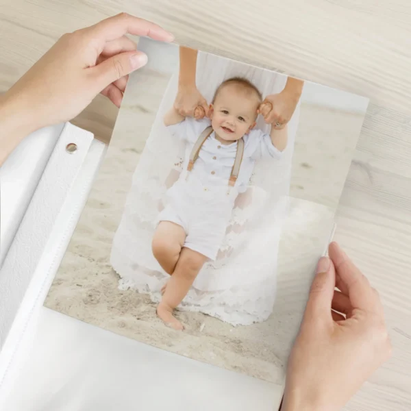Eco Leather Baby Slip In Photo Album for 8x10 Photos