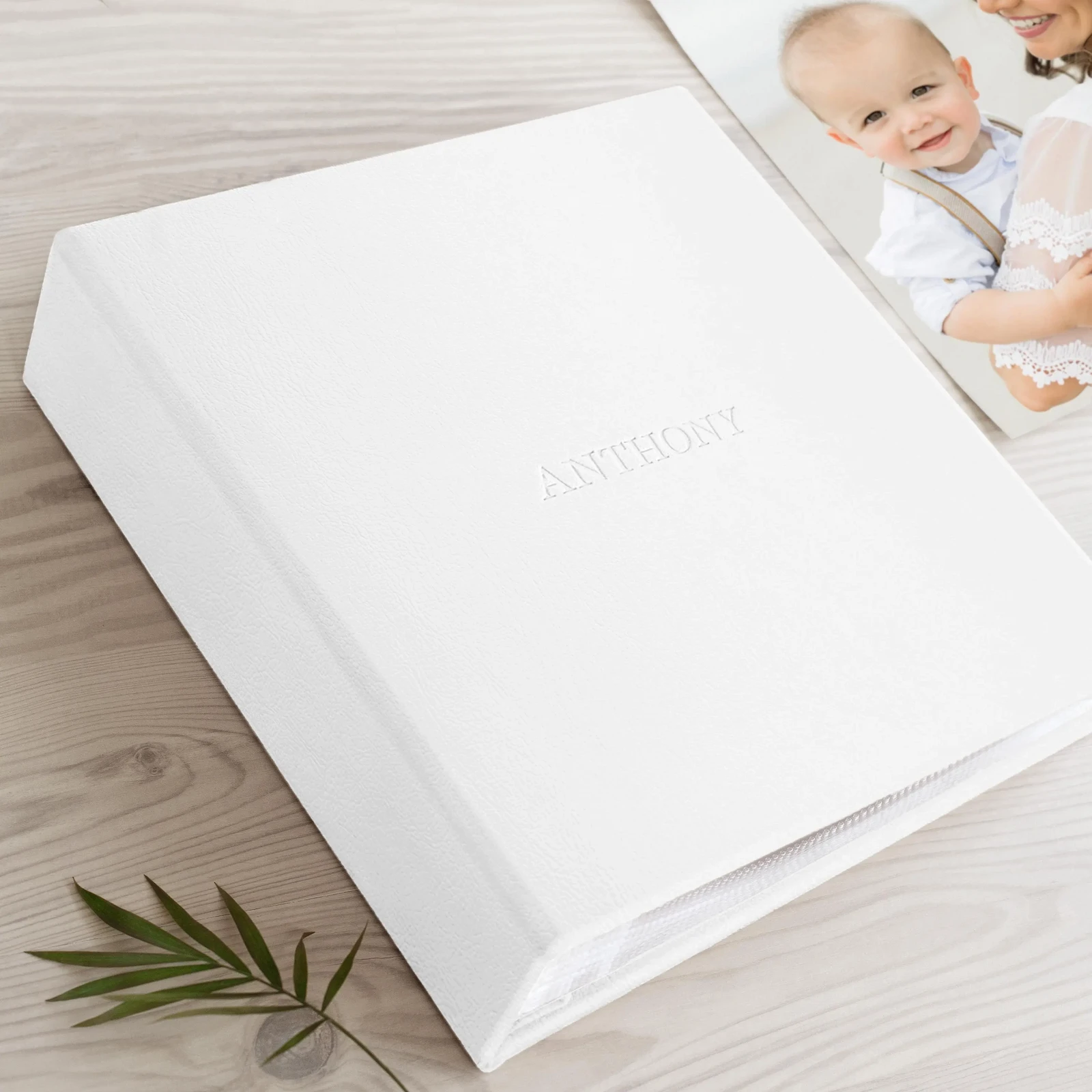 Eco Leather Baby Slip In Photo Album for 8x10 Photos - Image 3