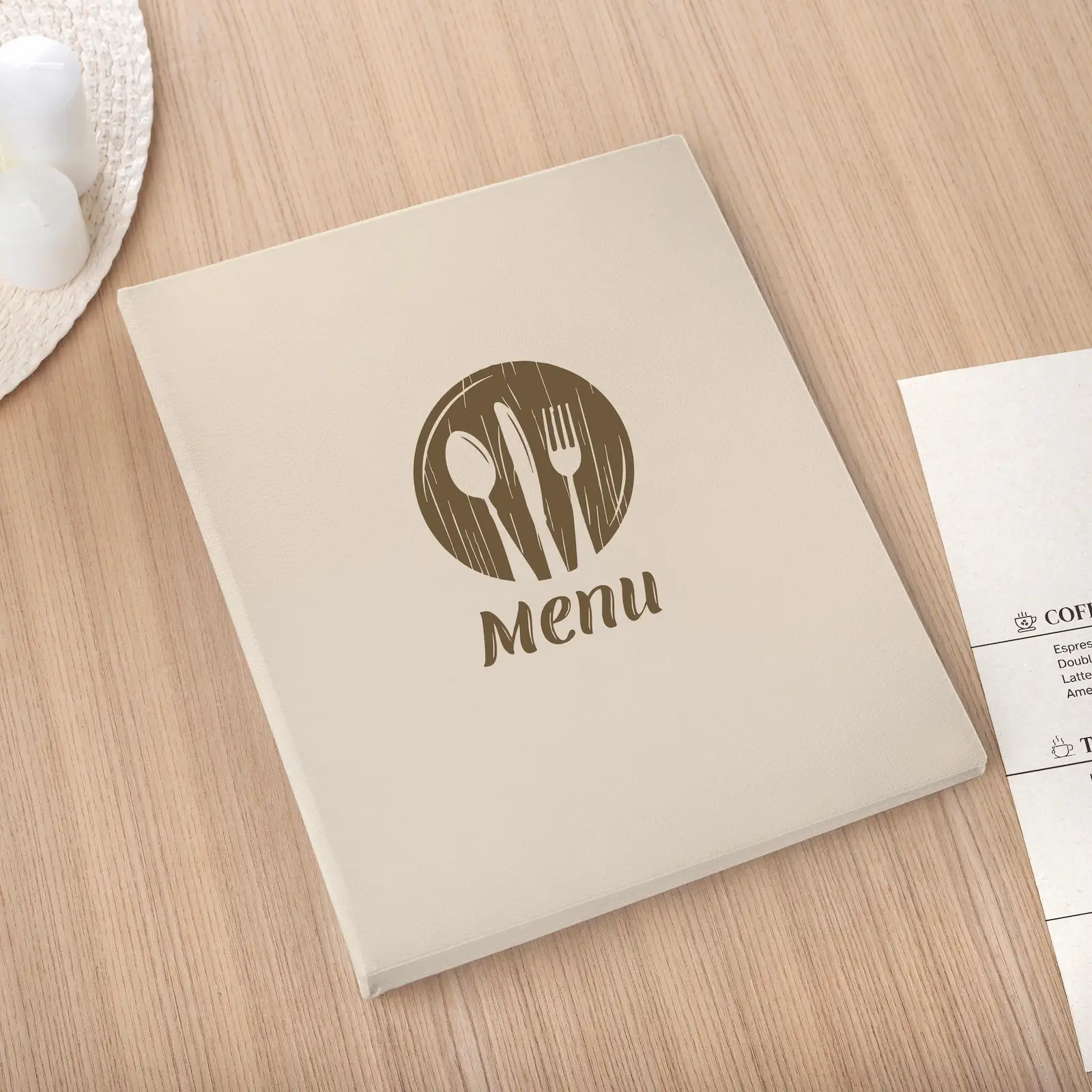 Custom Eco Leather Menu Book, UV - Image 4