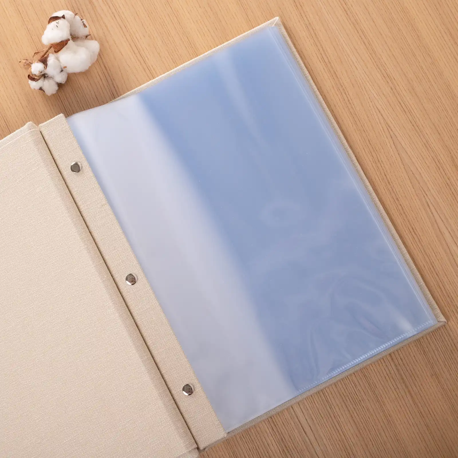 Linen Slip In Photo Album for 8x12 Photos - Image 5