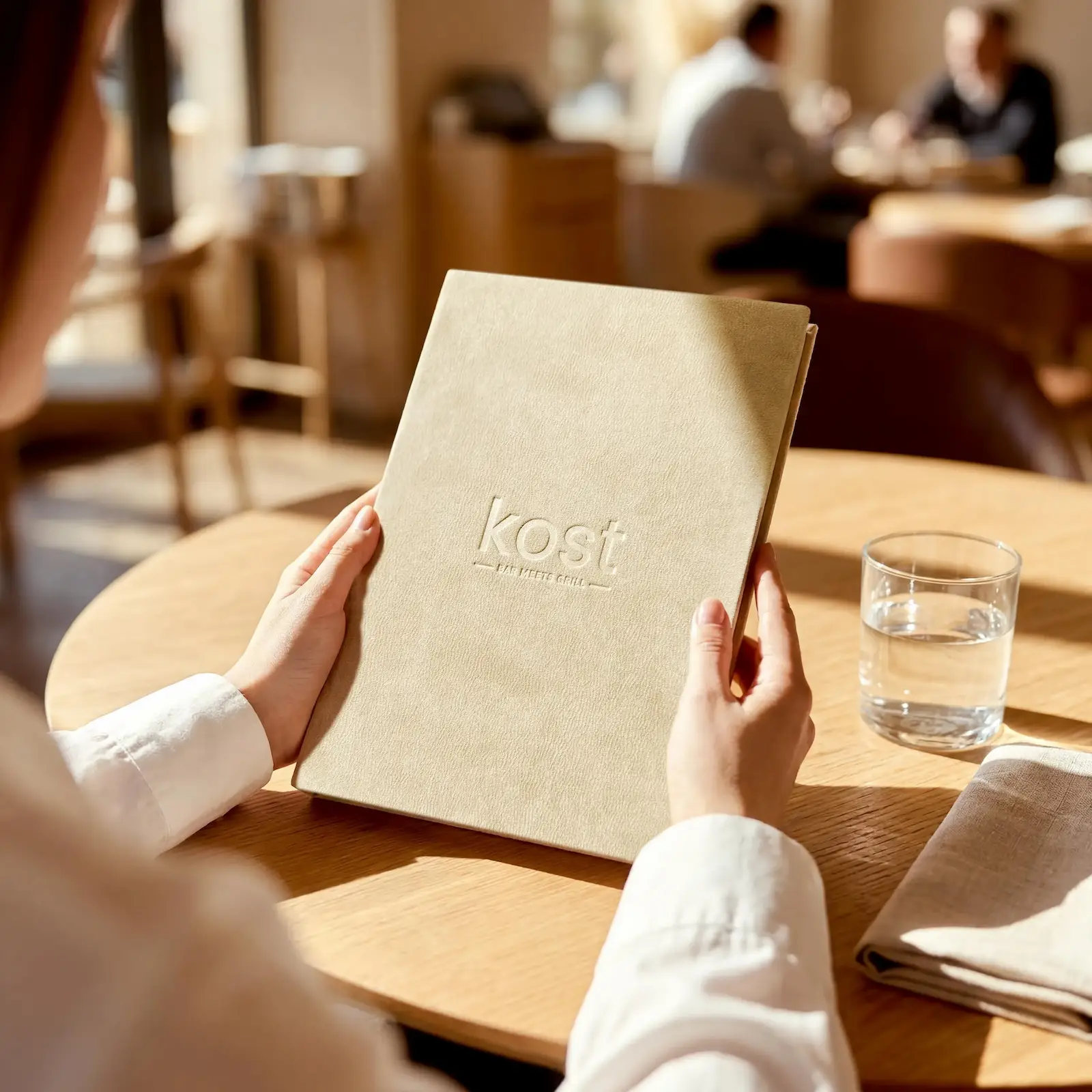 Personalized Eco Leather Menu Cover - Image 2