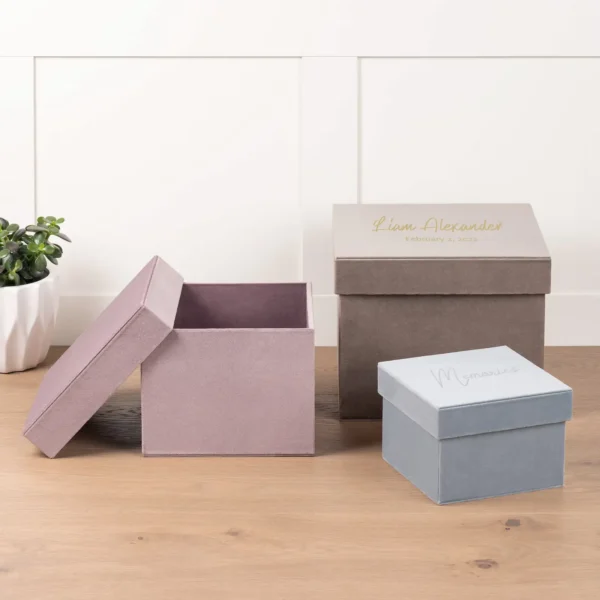 Velvet Memory Box with Lid