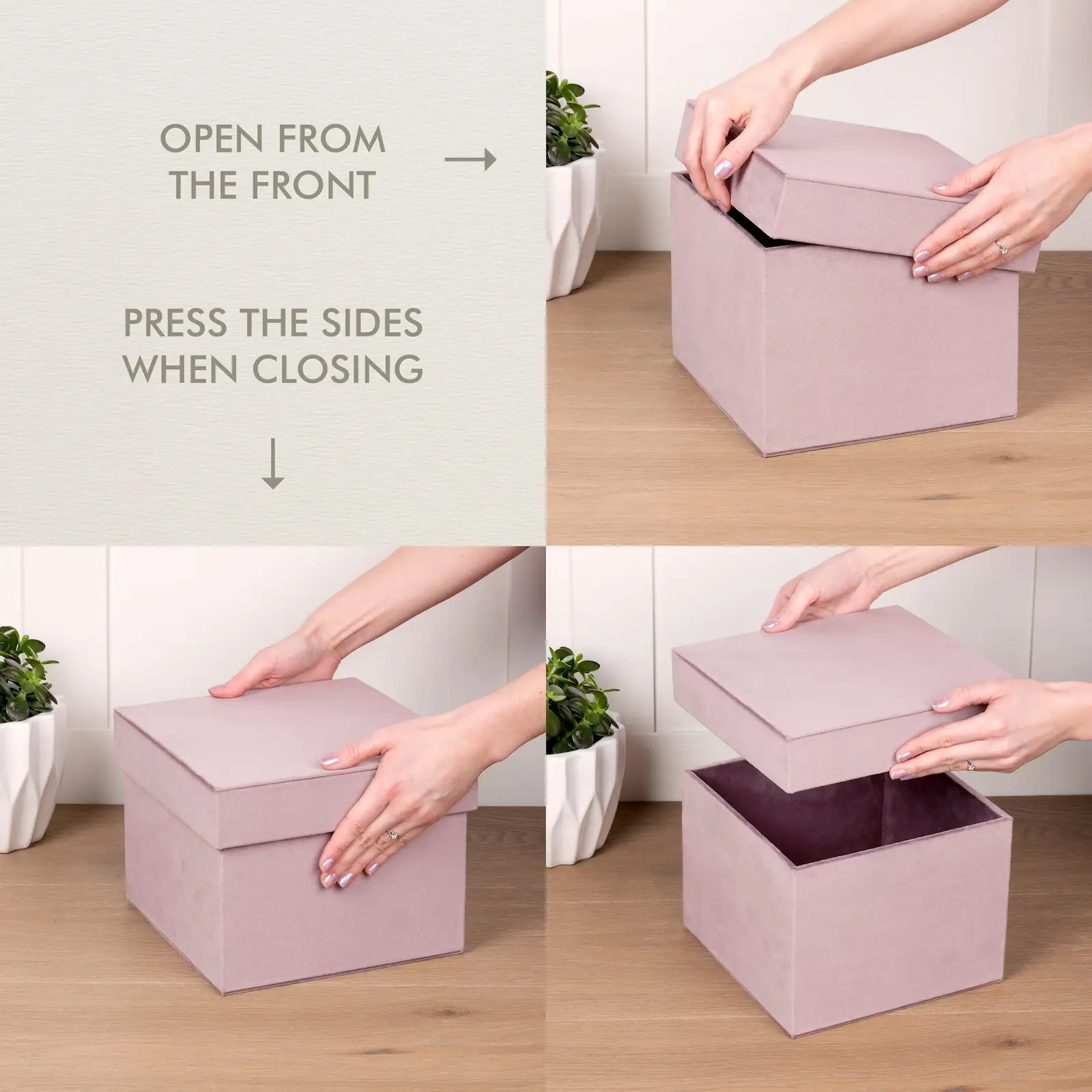 Two Tone Velvet Memory Box with Lid - Image 7